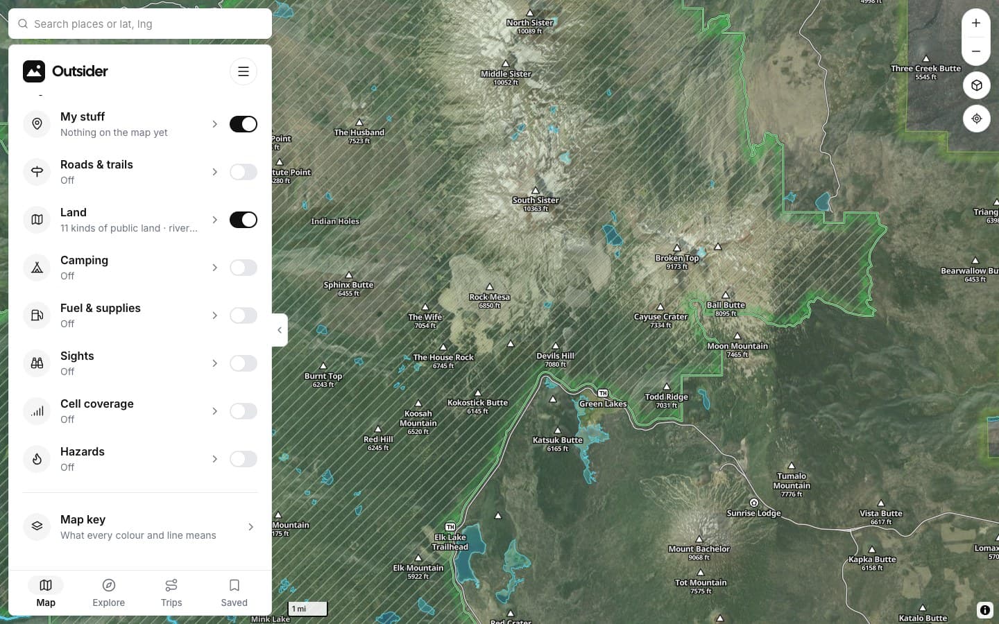 Wilderness edge on satellite