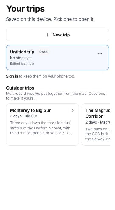 Outsider trips shelf